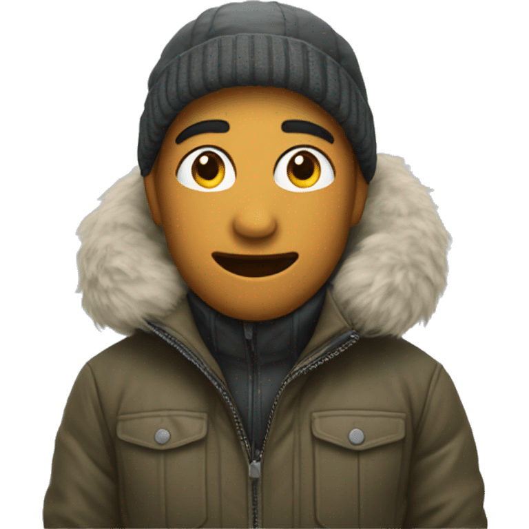 Talahon in Winterjacke emoji