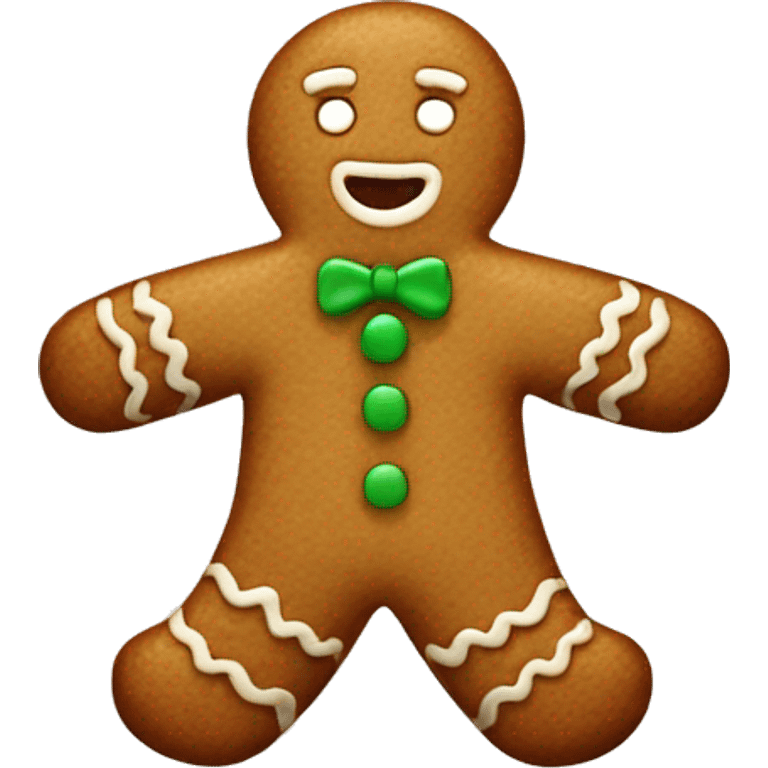 Beige gingerbread man emoji