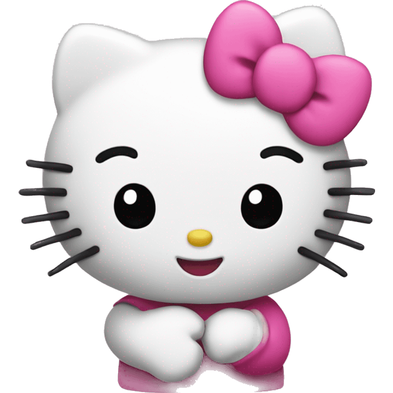 Hello kitty with E initial emoji