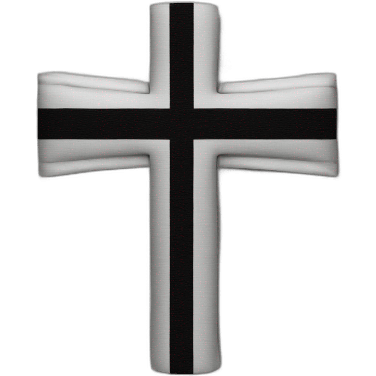 Black Cross on white flag emoji