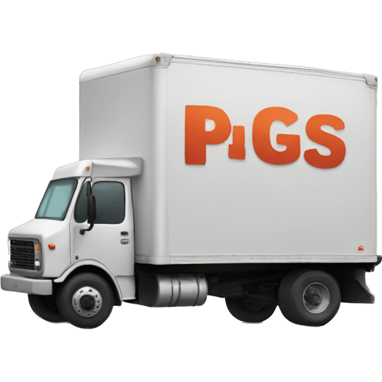 Boxtruck with letters "PGS” on the side emoji