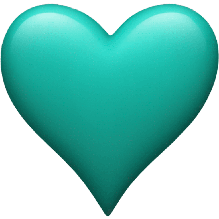 Teal colored heart emoji