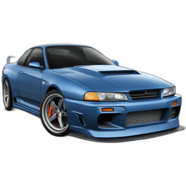 Skyline 34 gr voiture bleu gris fast and furious emoji