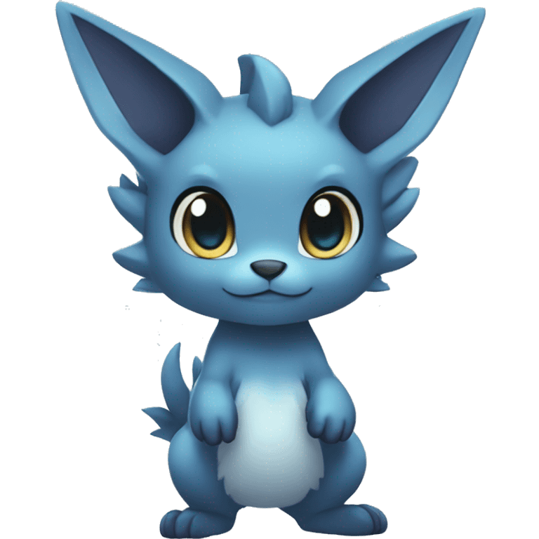 a anthro chibi-style dark-type-ice-type Fakémon-hybrid full body emoji