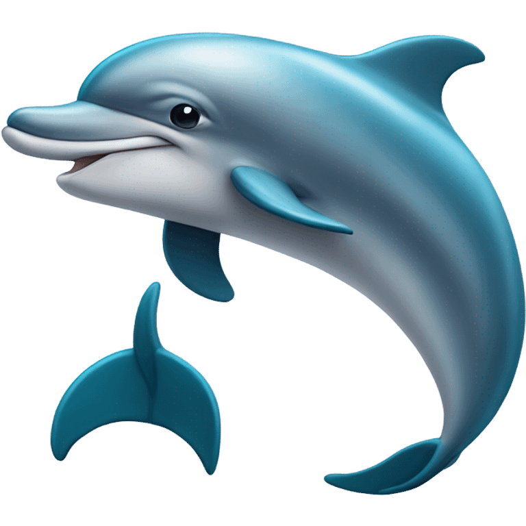 Dolphin with long hair emoji