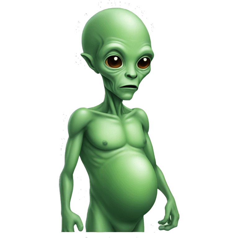 Pregnant alien man emoji