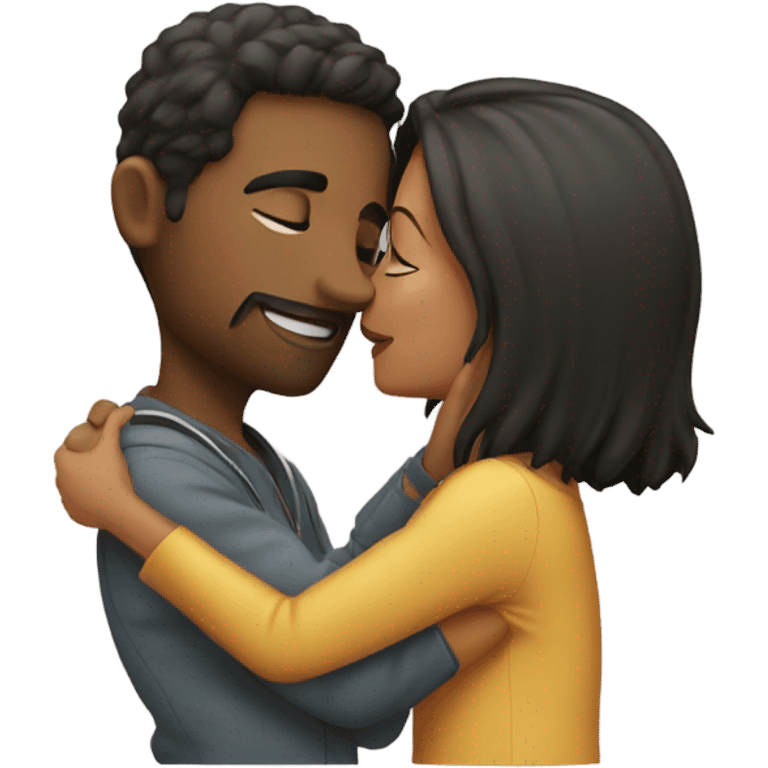 Guy and girl kissing  emoji