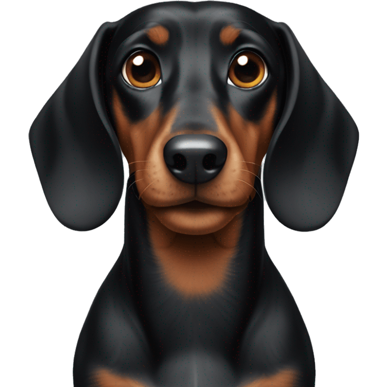 black dachshund  emoji