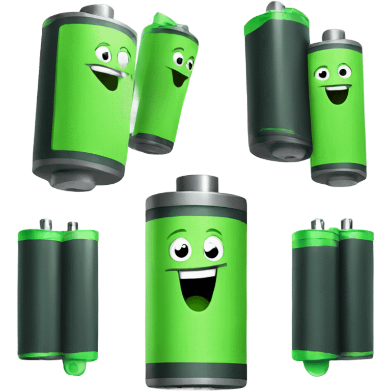 Green happy battery  emoji