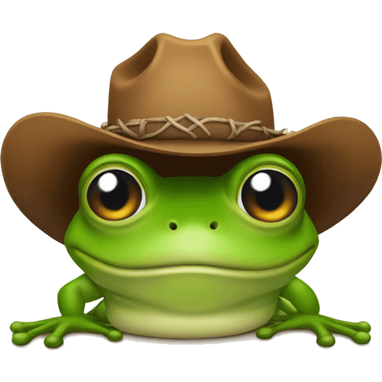 Frog with cowboy hat  emoji