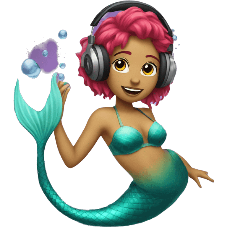 mermaid dj underwater emoji