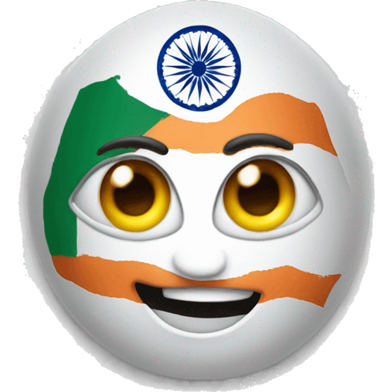 surprising face with indian flag n eyes emoji