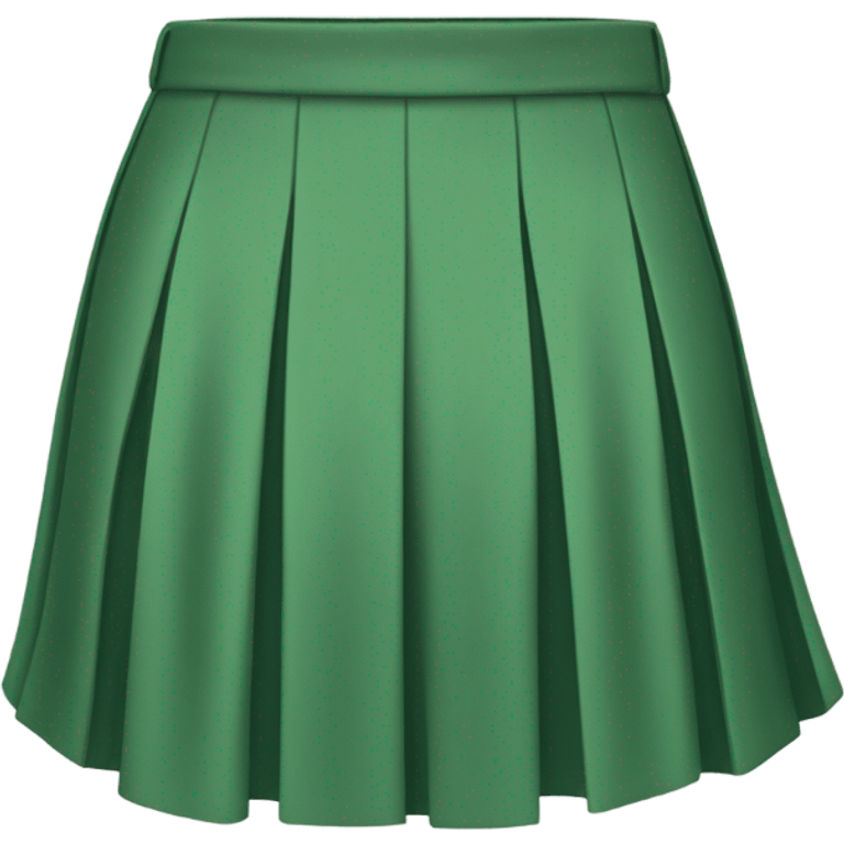  green pleated mini skirt, isolated emoji