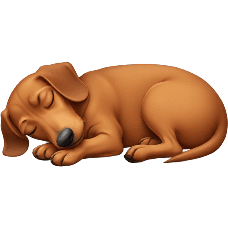 Sleeping dachshund  emoji