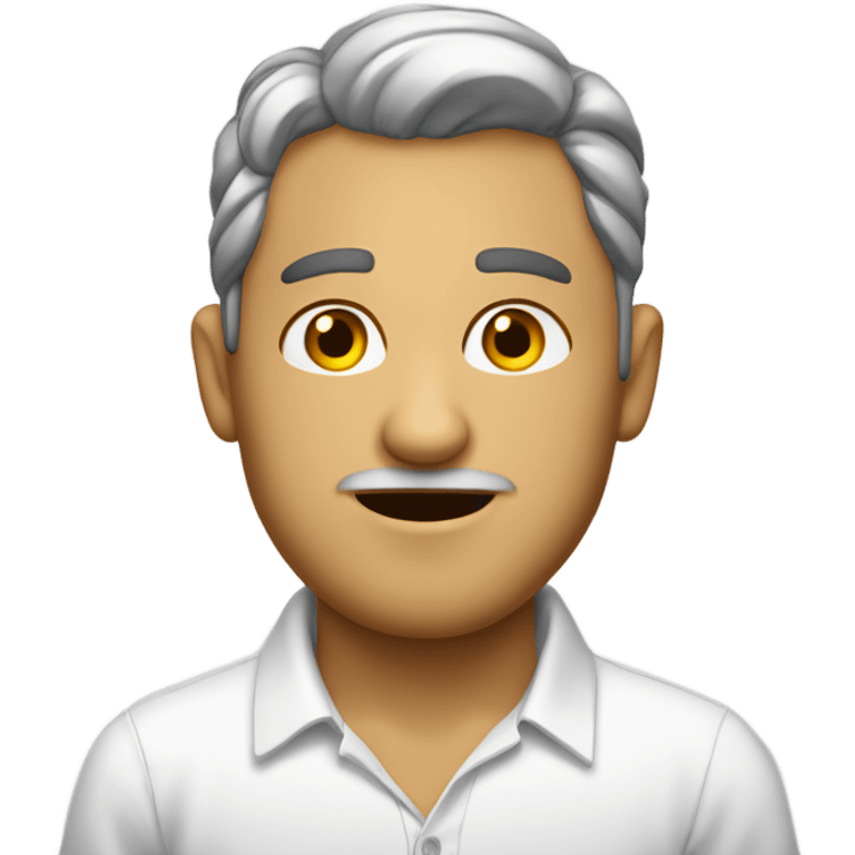 crea un simio con una camisa blanca  emoji