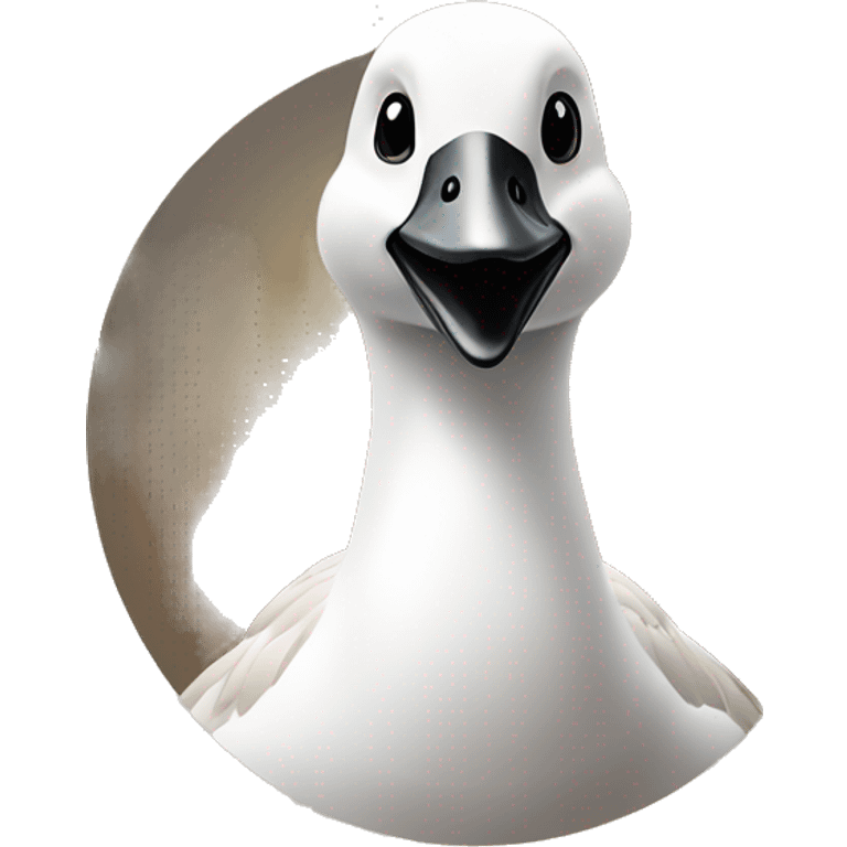 a goose dominating the world emoji