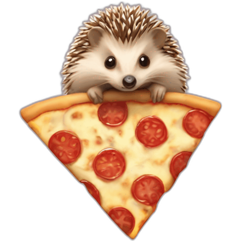 hedgehog on a pizza emoji