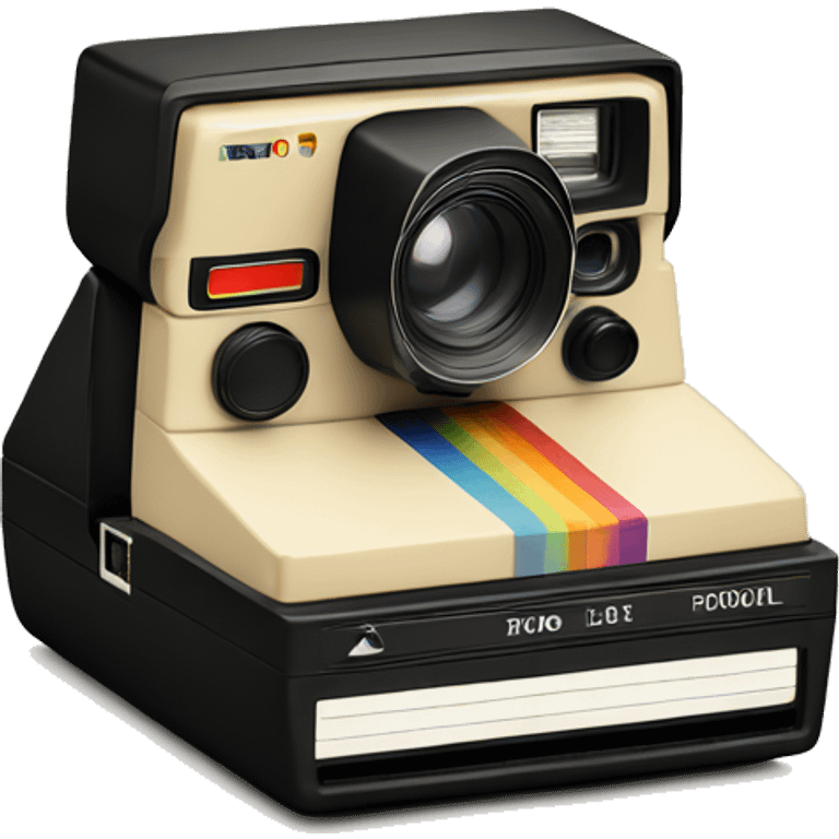 Vintage Polaroid camer emoji