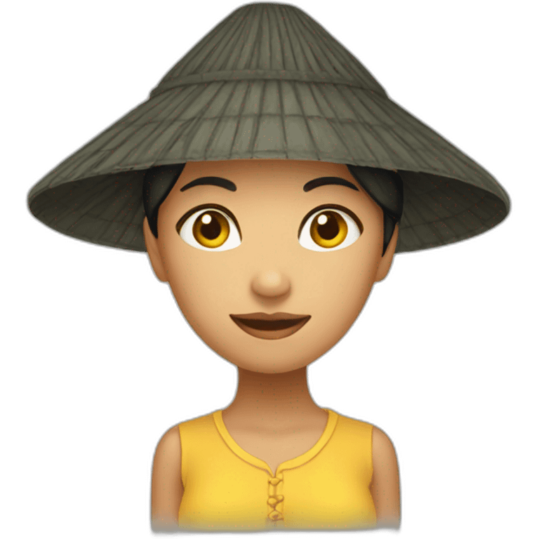 woman-with-vietnamese-hat emoji