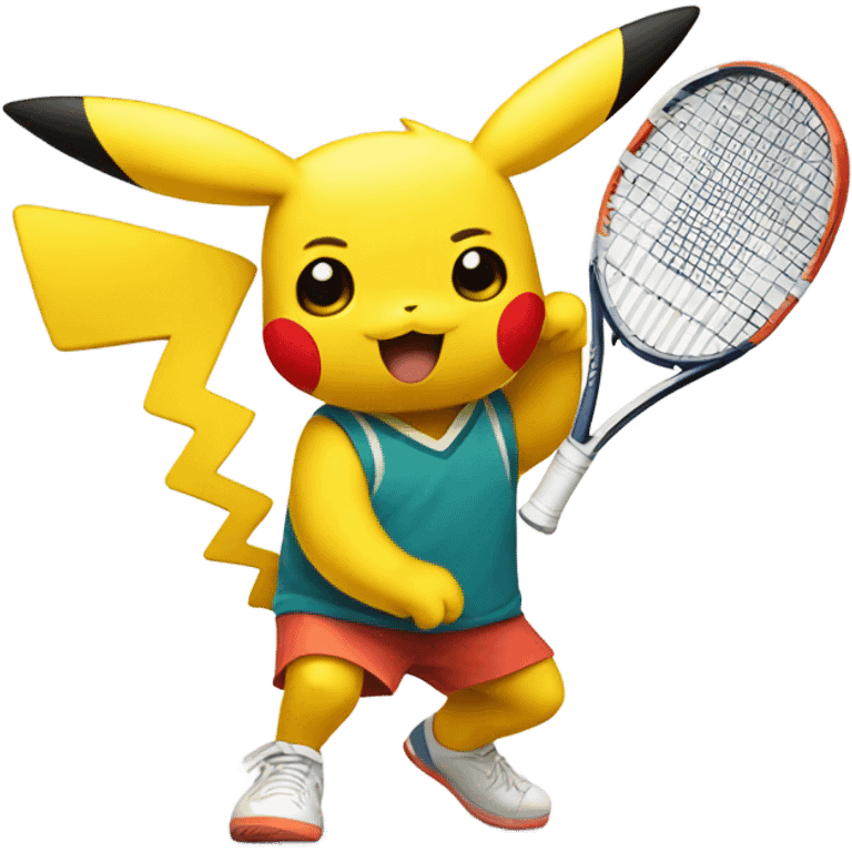 Pikachu tennis player emoji