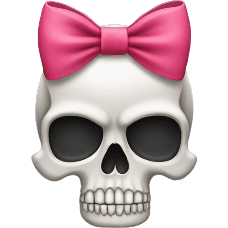 skull emoji with bow emoji