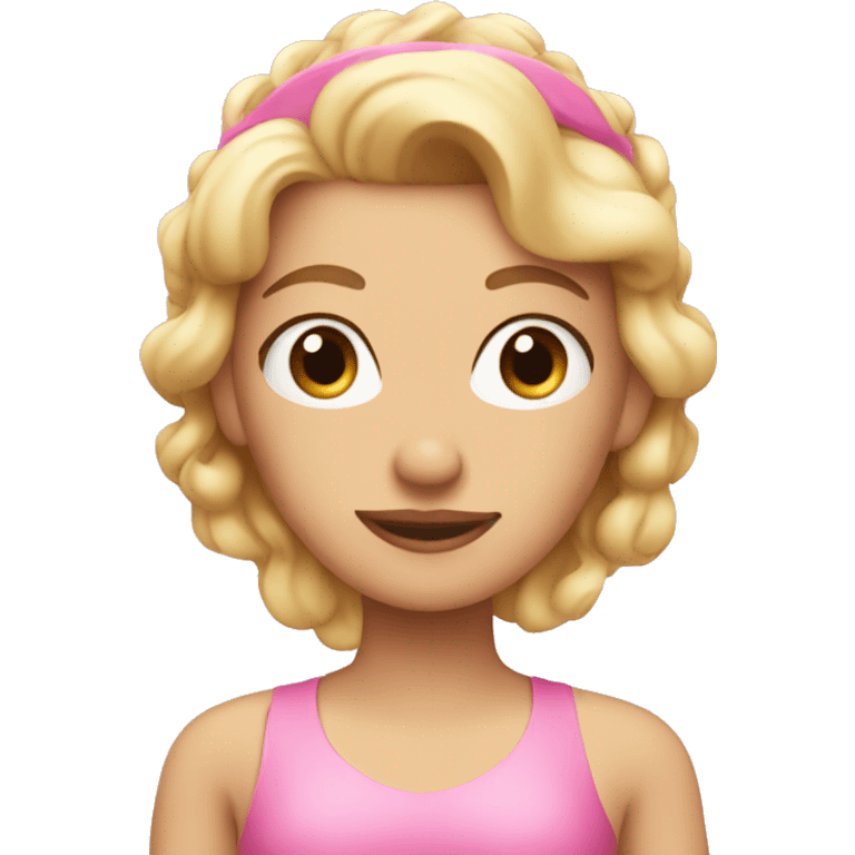 Pink Pilates princess emoji