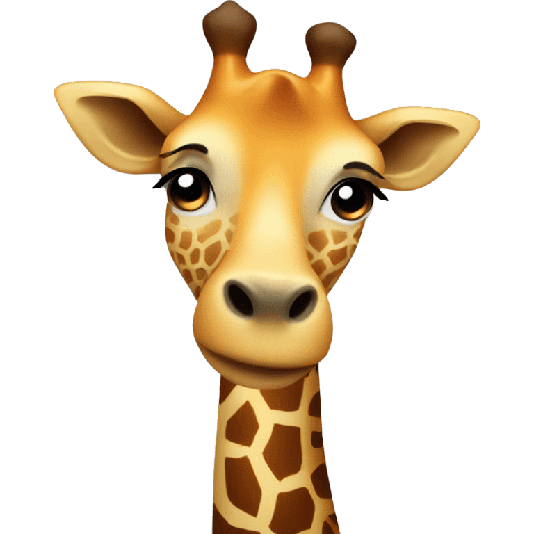 giraffe with massage emoji