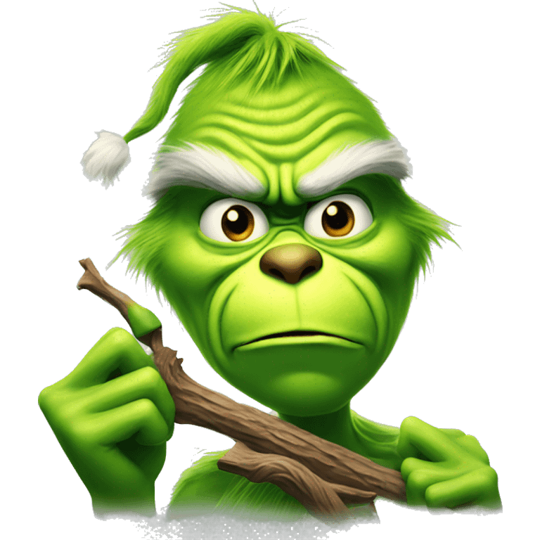 Grinch stealing tree emoji