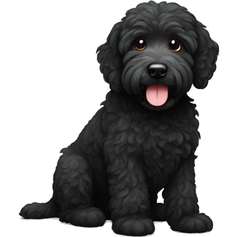 Black labradoodle emoji