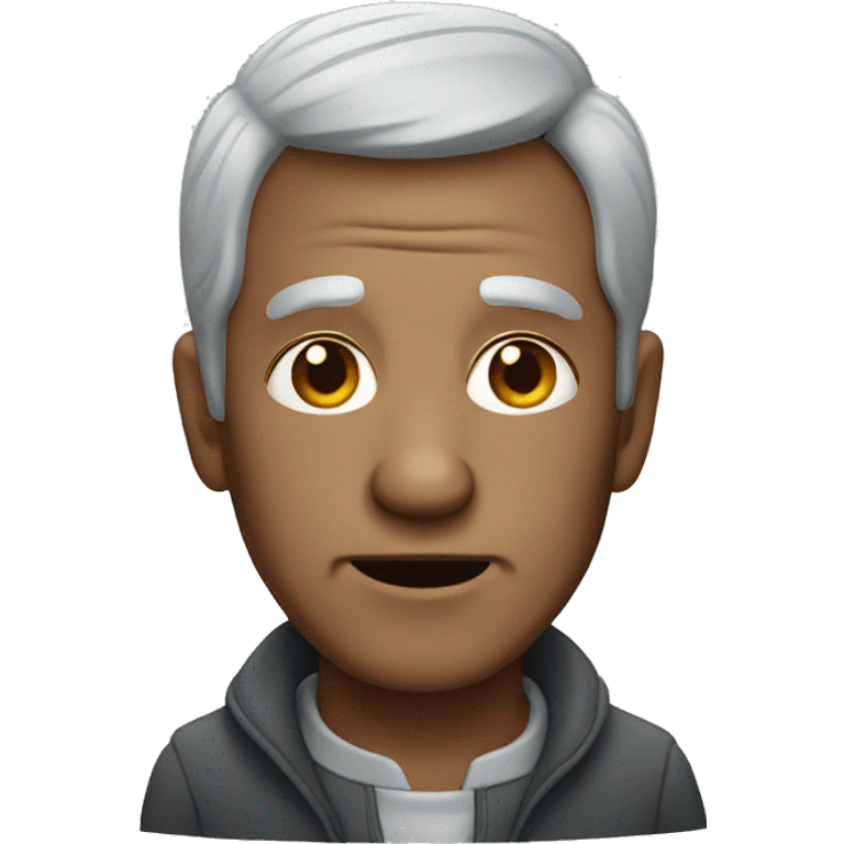 old man with grey hair emoji