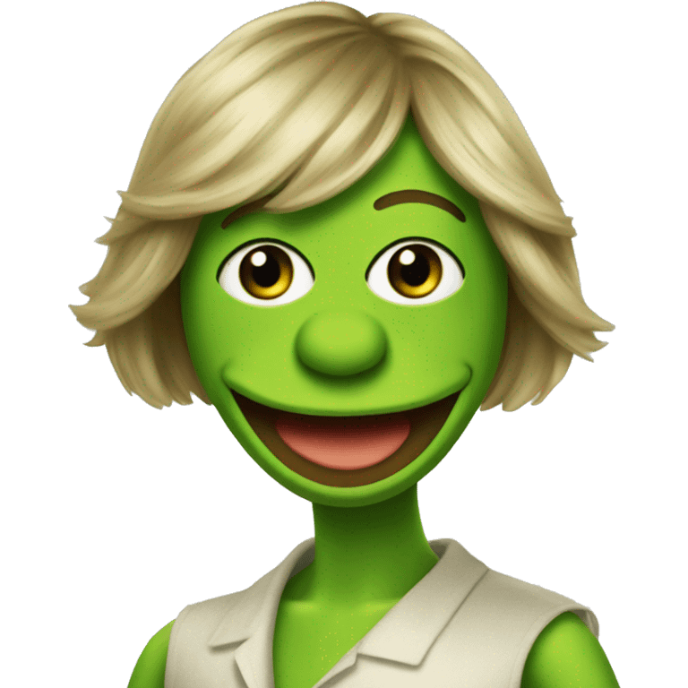 Kermit as a Taylor swift fan emoji