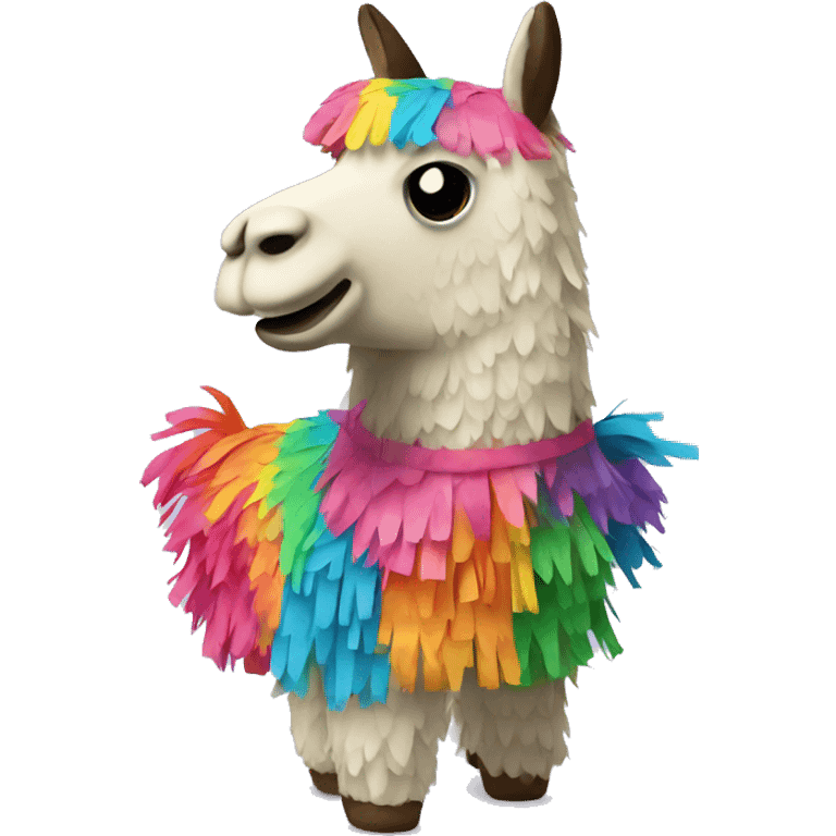 Colorful llama piñata emoji