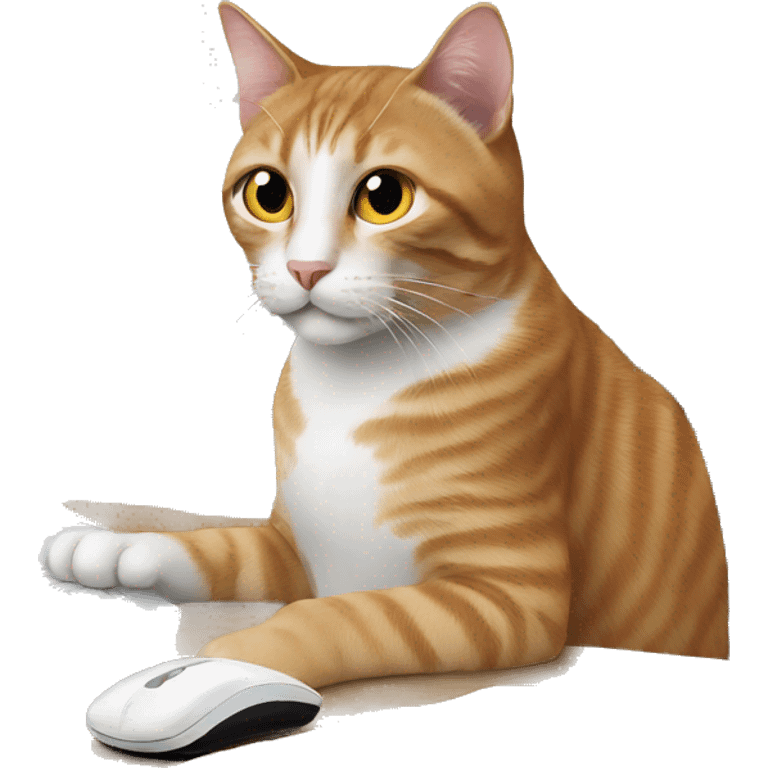 a cat working at a computer emoji