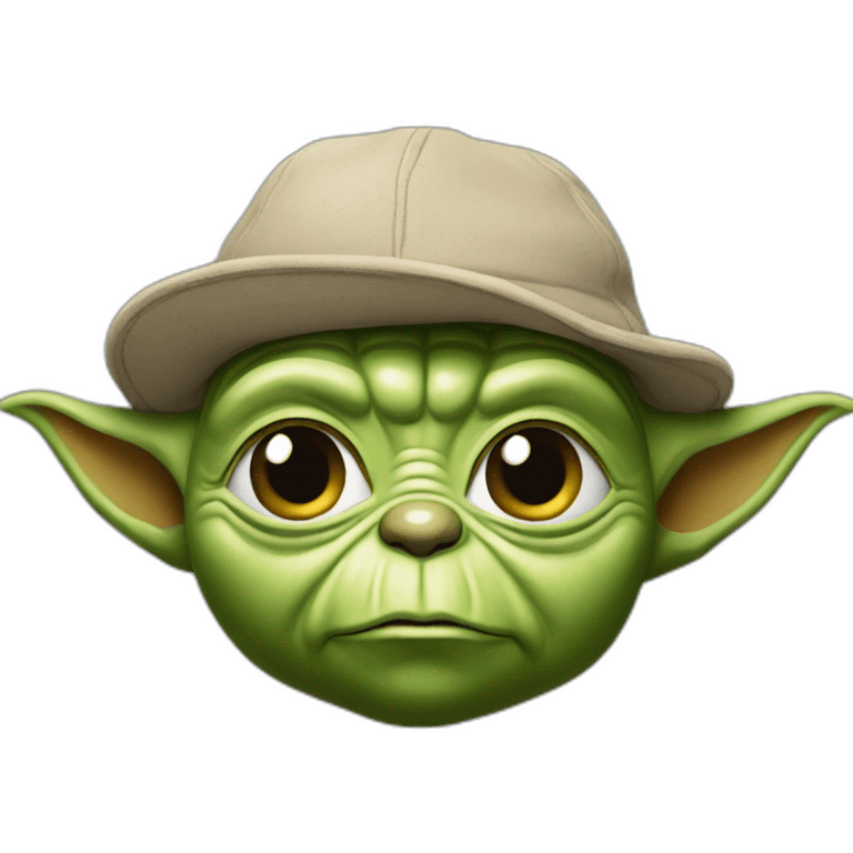 Yoda avec une casquette emoji