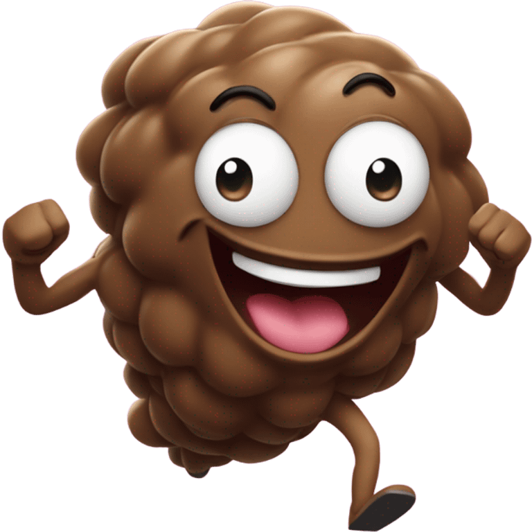 Poop running emoji