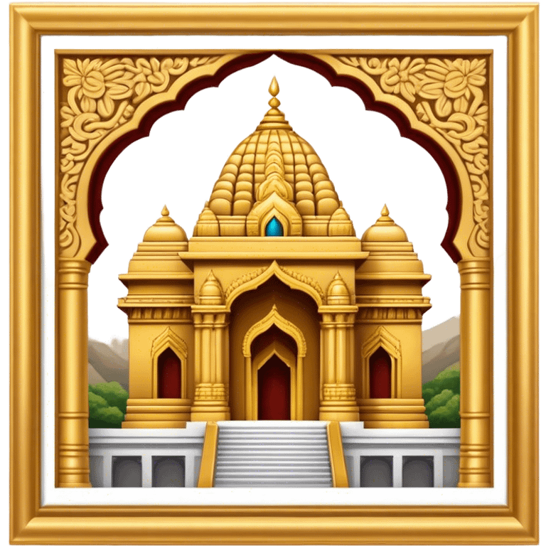 Tirupati Balaji Temple Landmark Emoji – Showcasing the temple’s golden entrance and intricate carvings. emoji