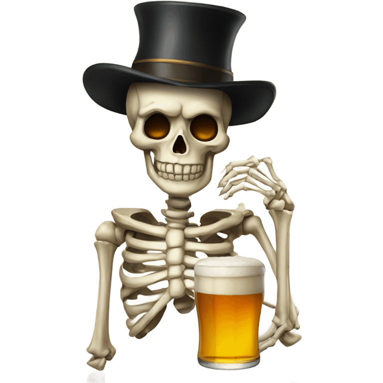 Skeleton beer emoji