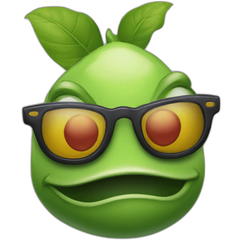 Sapo con gafas y cara de payaso  emoji