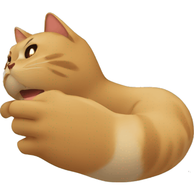 Gato mordiendo mano emoji