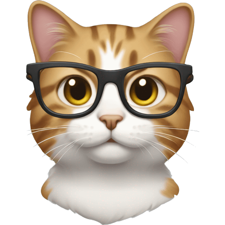 Tabbi cat with glasses emoji