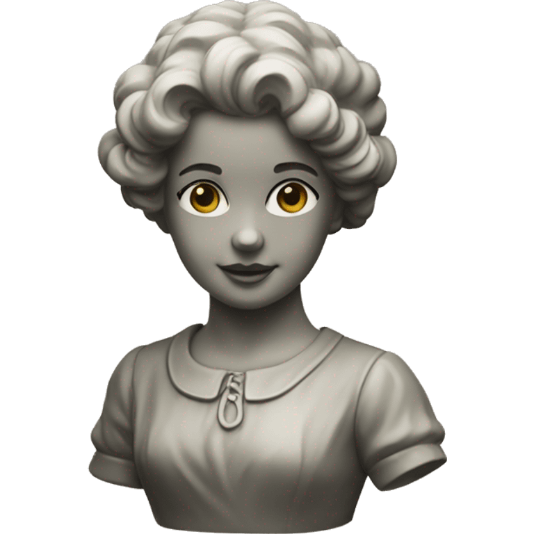 vintage girl statue emoji