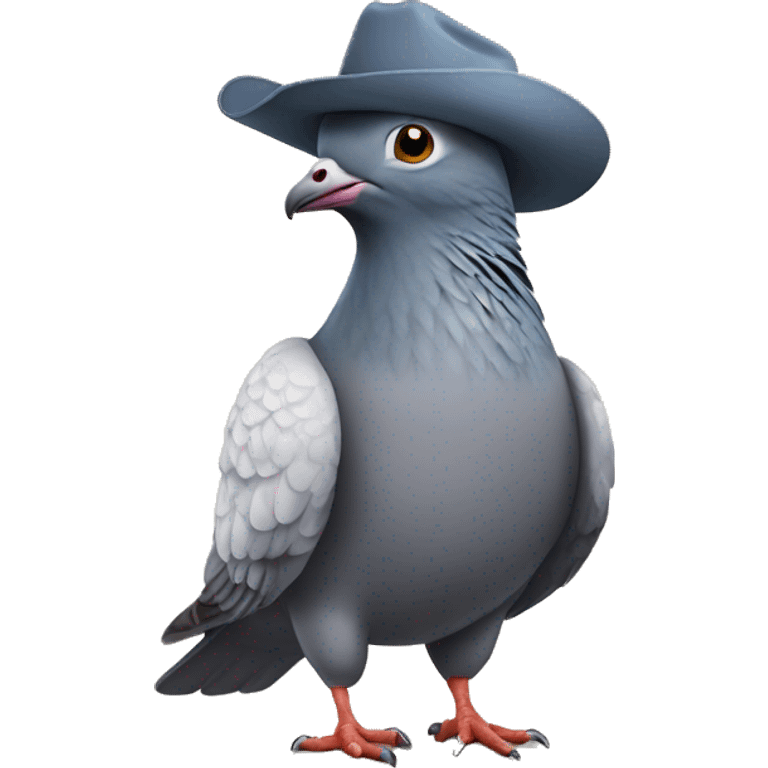 pigeon with cowboy hat emoji