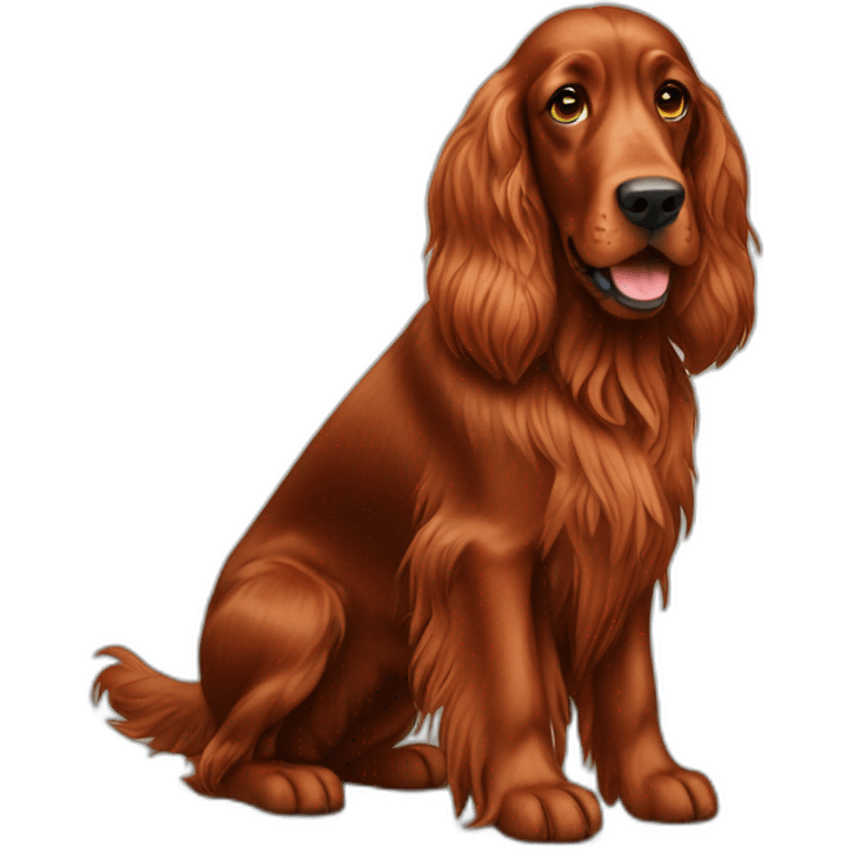 Dog irish setter full body emoji