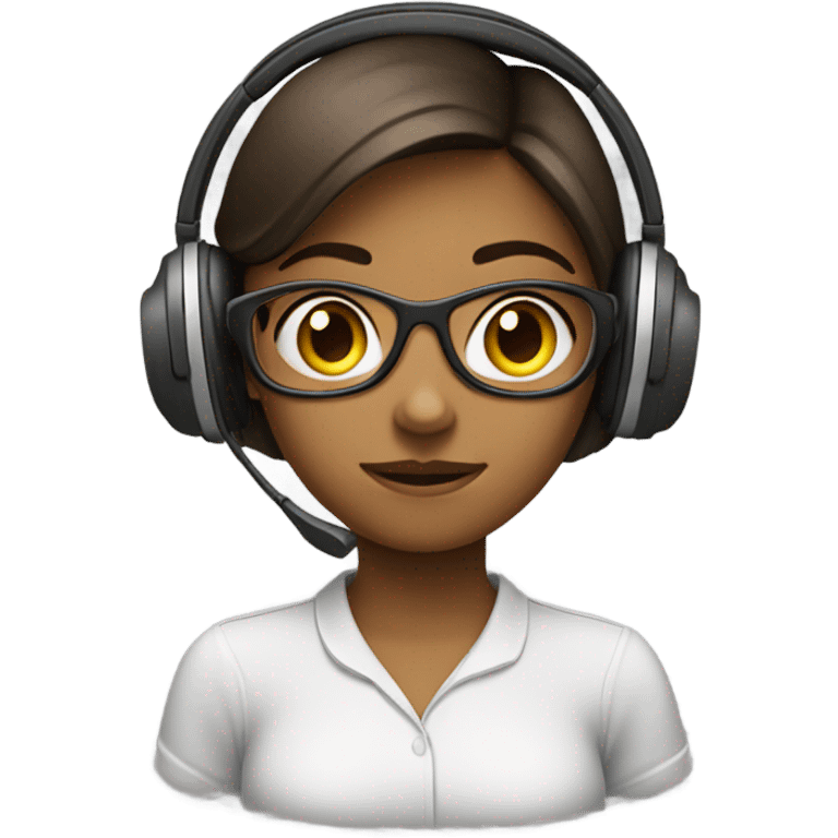 headset with girl emoji