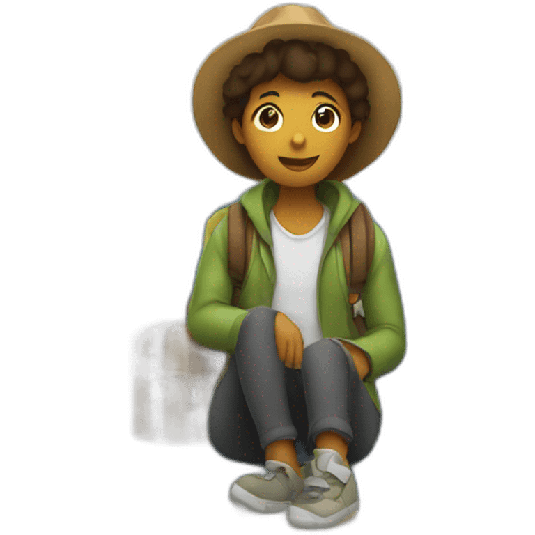 traveler-sitting in a train emoji