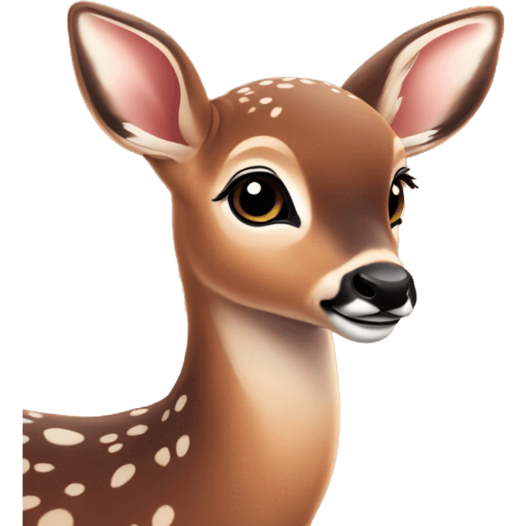 baby deer in front of a sunset emoji