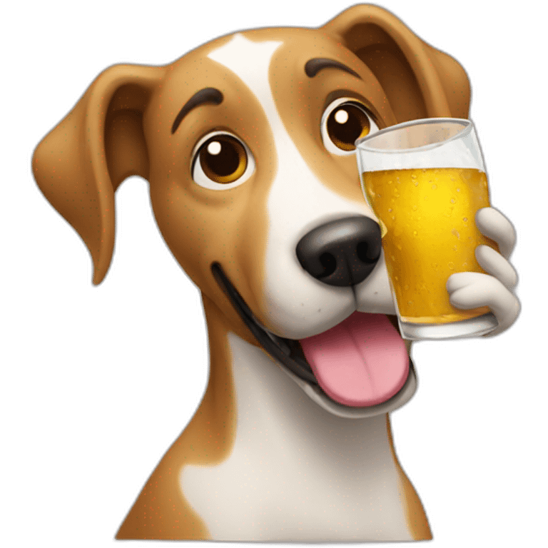 drinking dog emoji