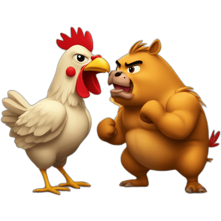 chicken boxing with pumba emoji