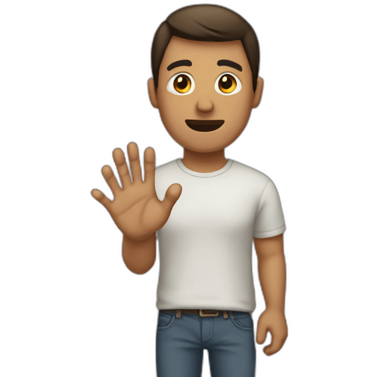 men with broken hand emoji