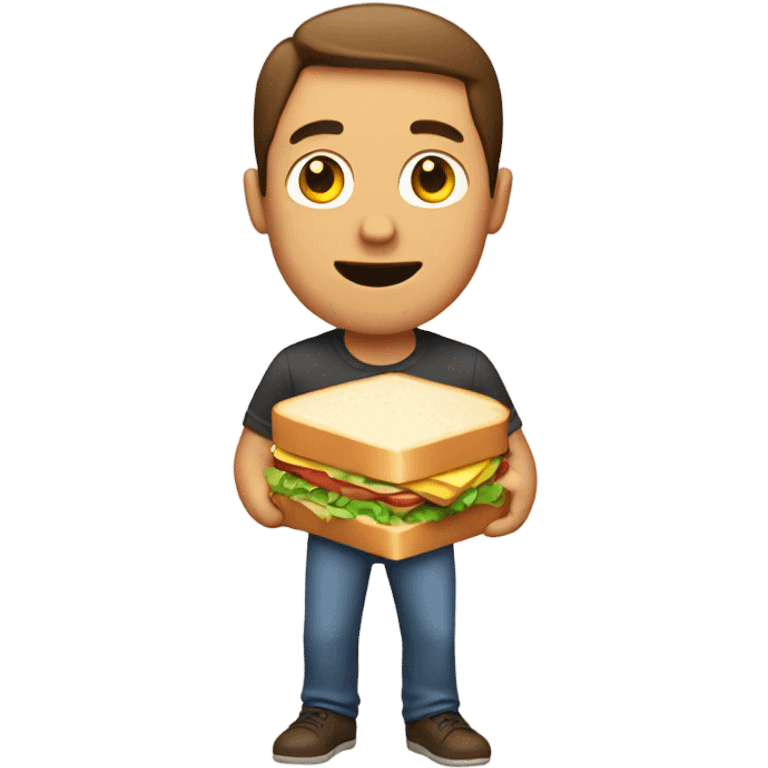 Guy holding a sandwich emoji